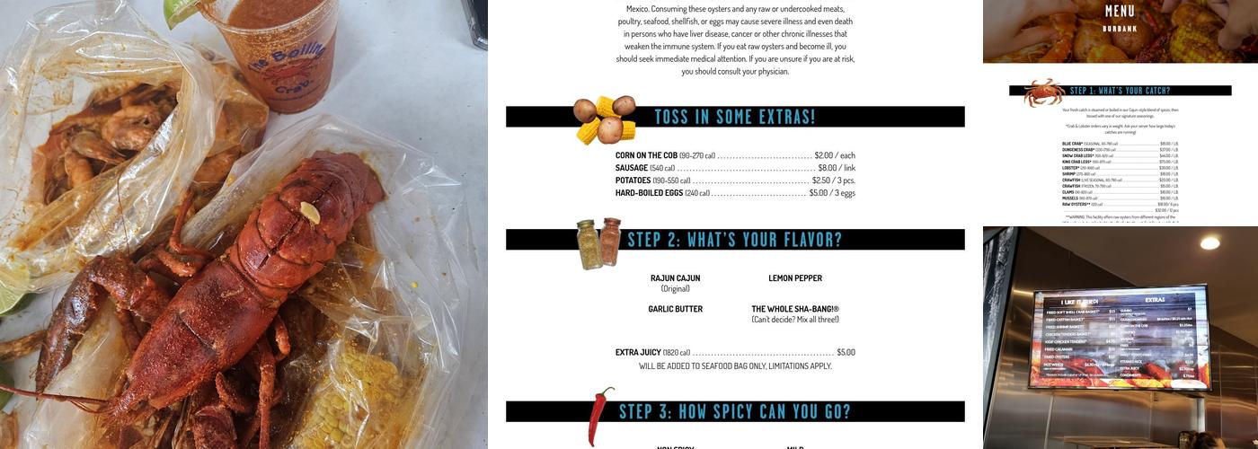 The Boiling Crab Menu