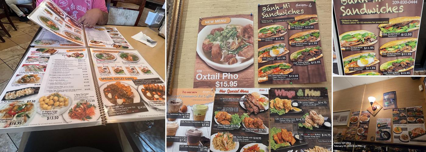 Saigon Restaurant Menu