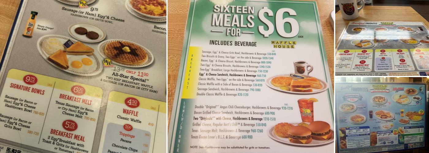 Waffle House Menu