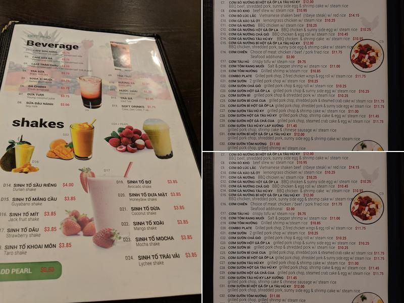 Got Phở Menu