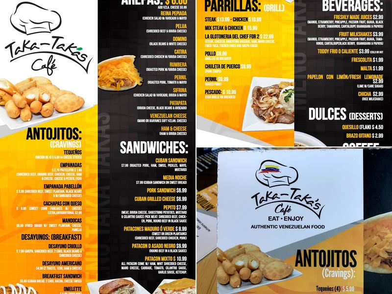 Taka Takas Cafe ATL Menu