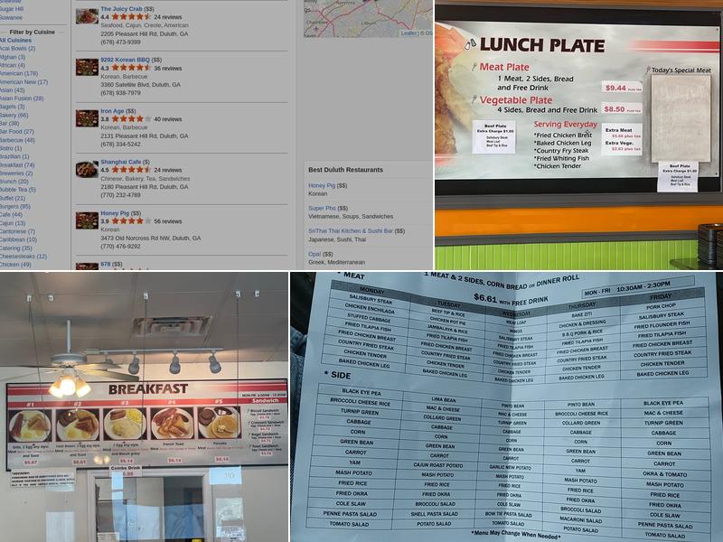 Hannah's Kitchen Menu