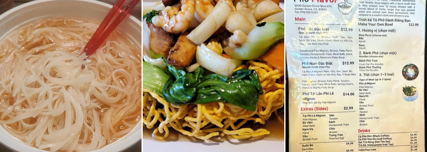 Flavor Pho Menu
