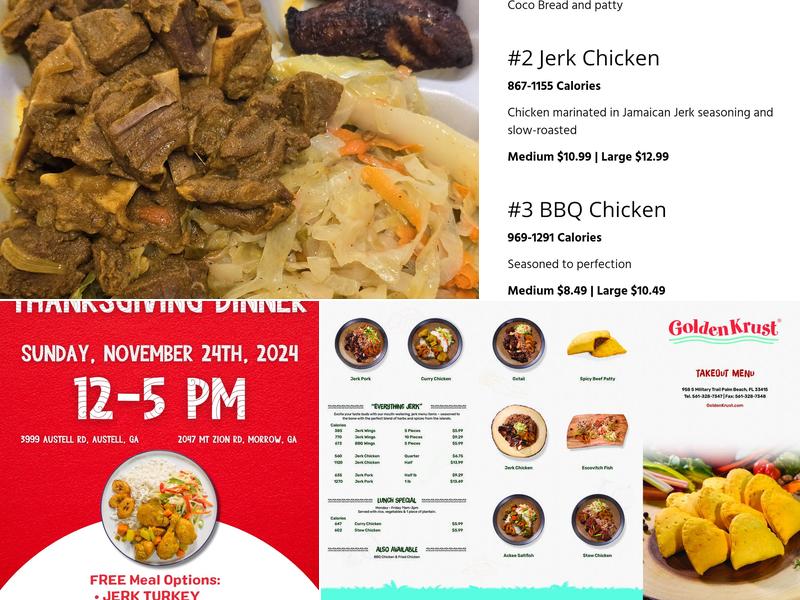 Golden Krust Caribbean Restaurant Menu