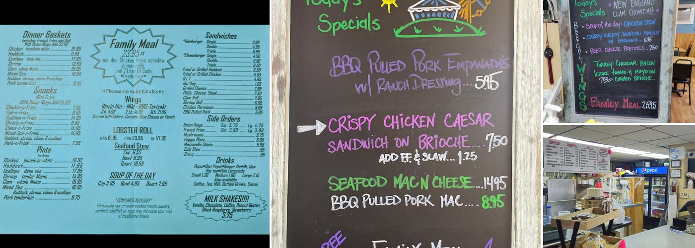 Frye House Menu