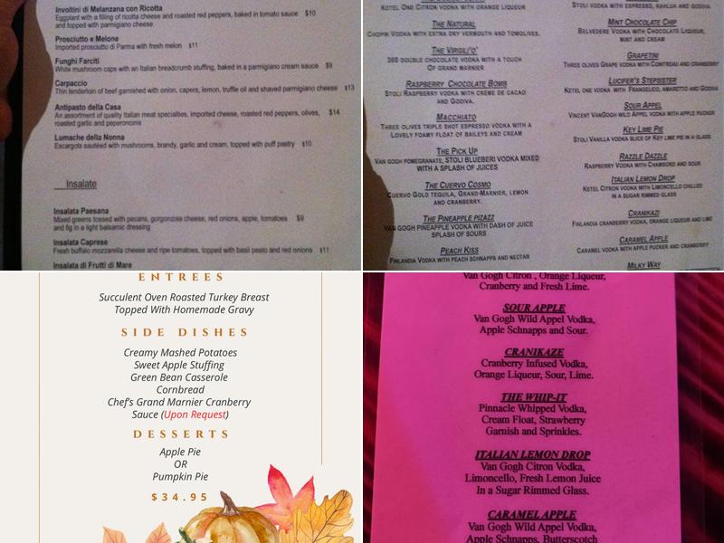 Virgilio's Menu