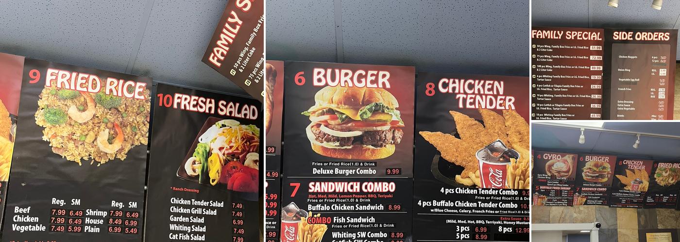 J. Buffalo Wings Menu