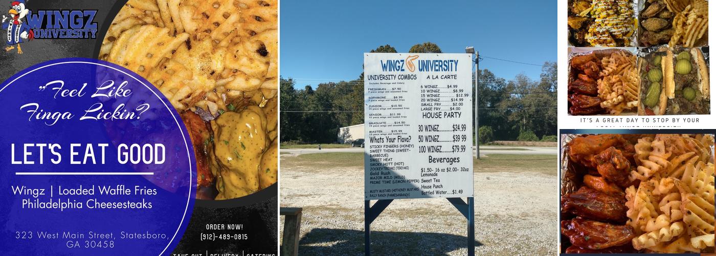 Wingz University Menu