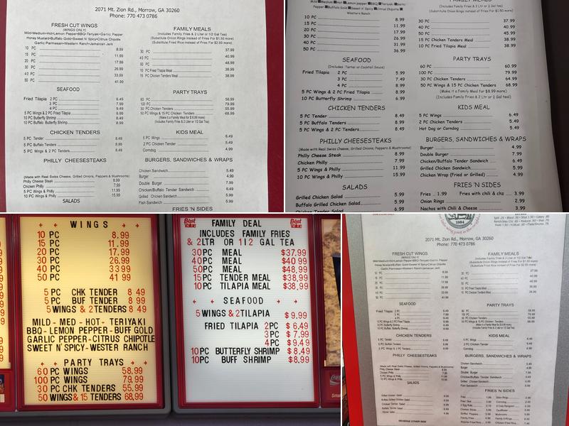 Mo-Joe's Menu