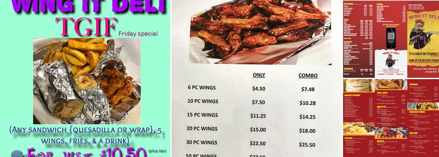 Wing-it Deli Menu