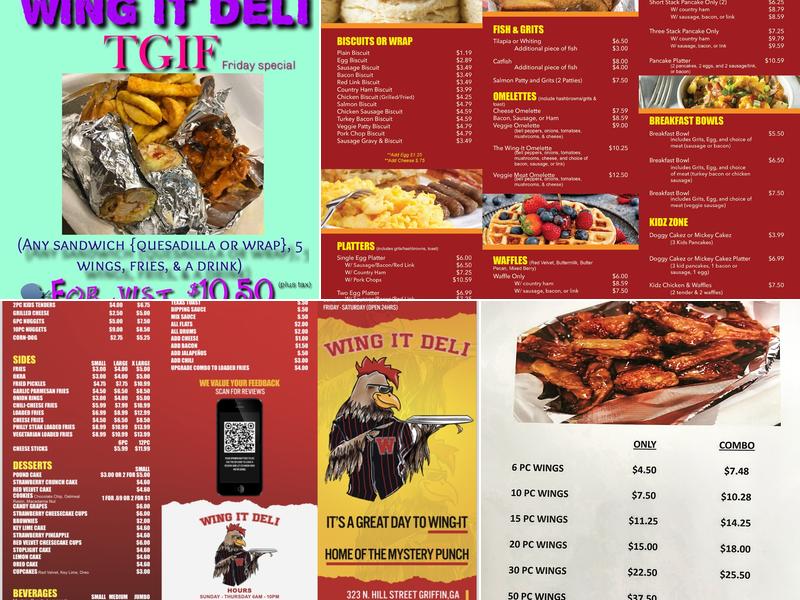 Wing-it Deli Menu