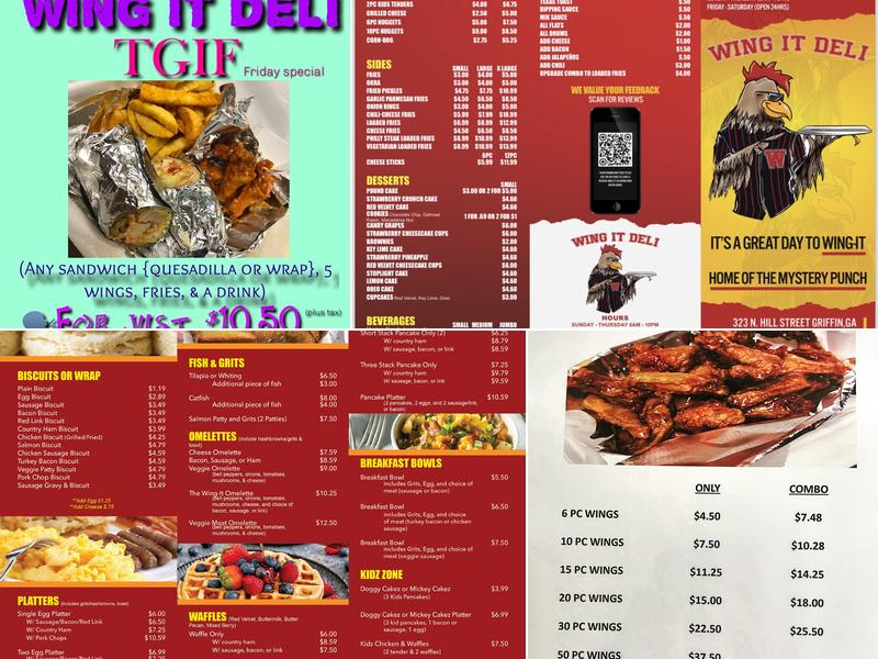Wing-it Deli Menu