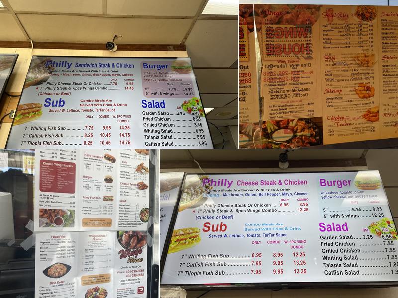Wings House Menu