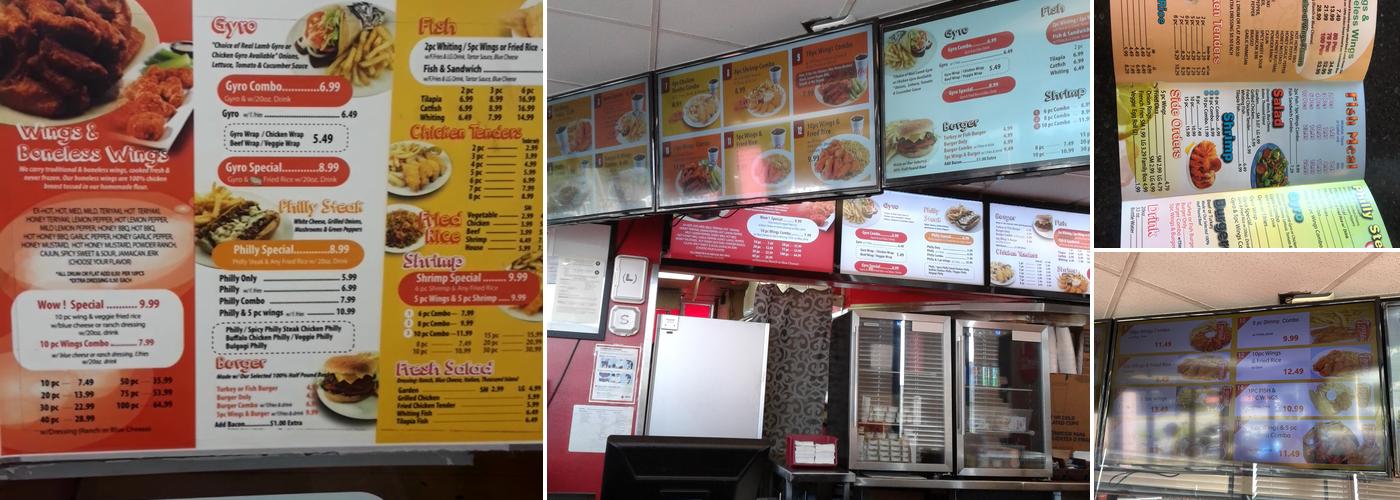 Wow Wings Menu