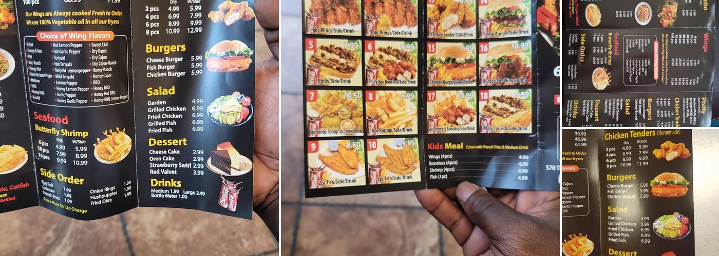 Wings R Us Menu