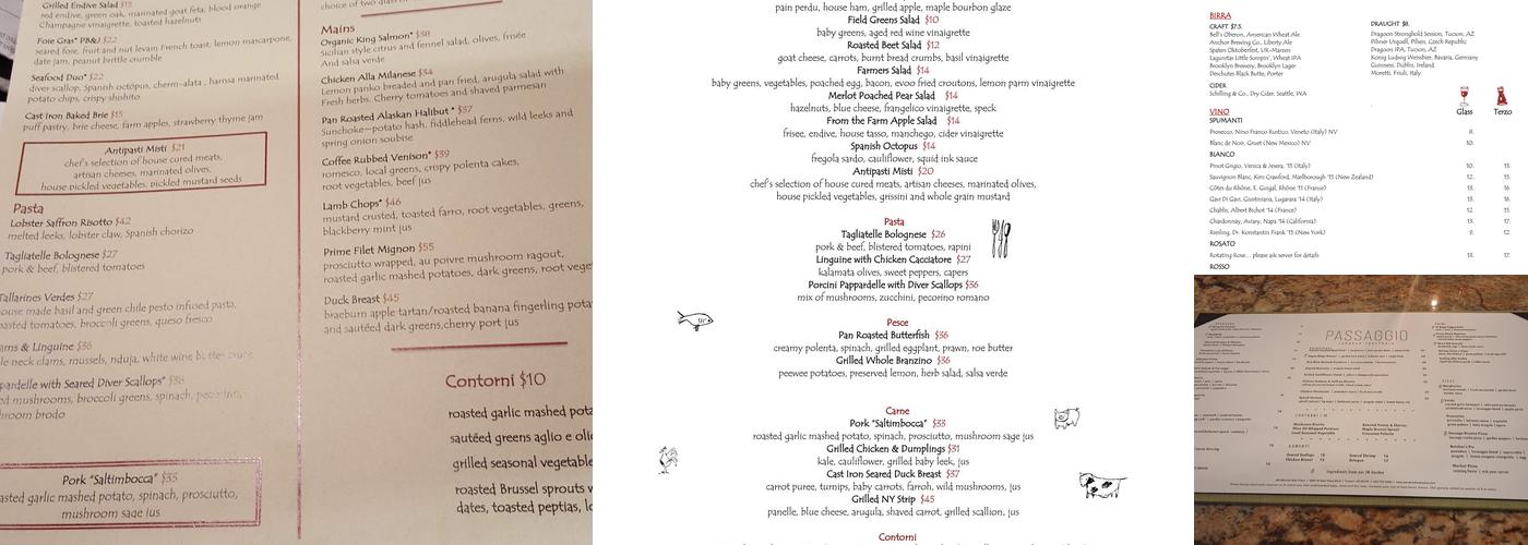 Passaggio Menu