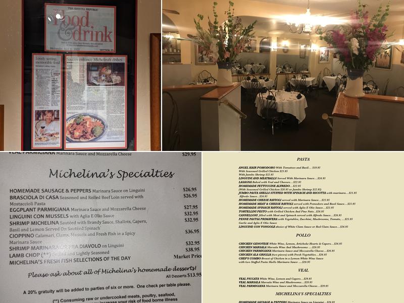Michelina's Italian Restaurant Menu