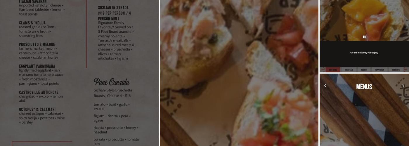 The Sicilian Butcher Menu