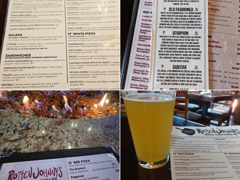 Rotten Johnny's Wood-Fired Pizza Pie Menu