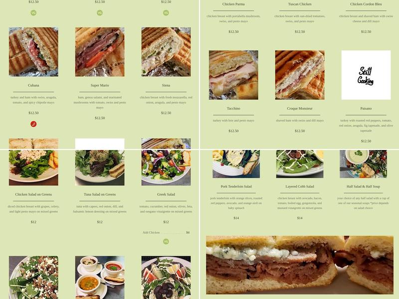 Fratelli's Menu