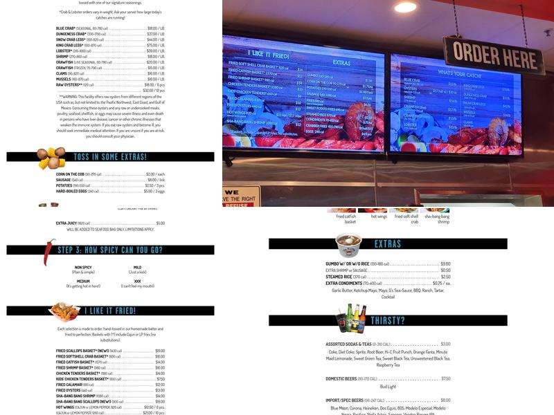 The Boiling Crab Menu