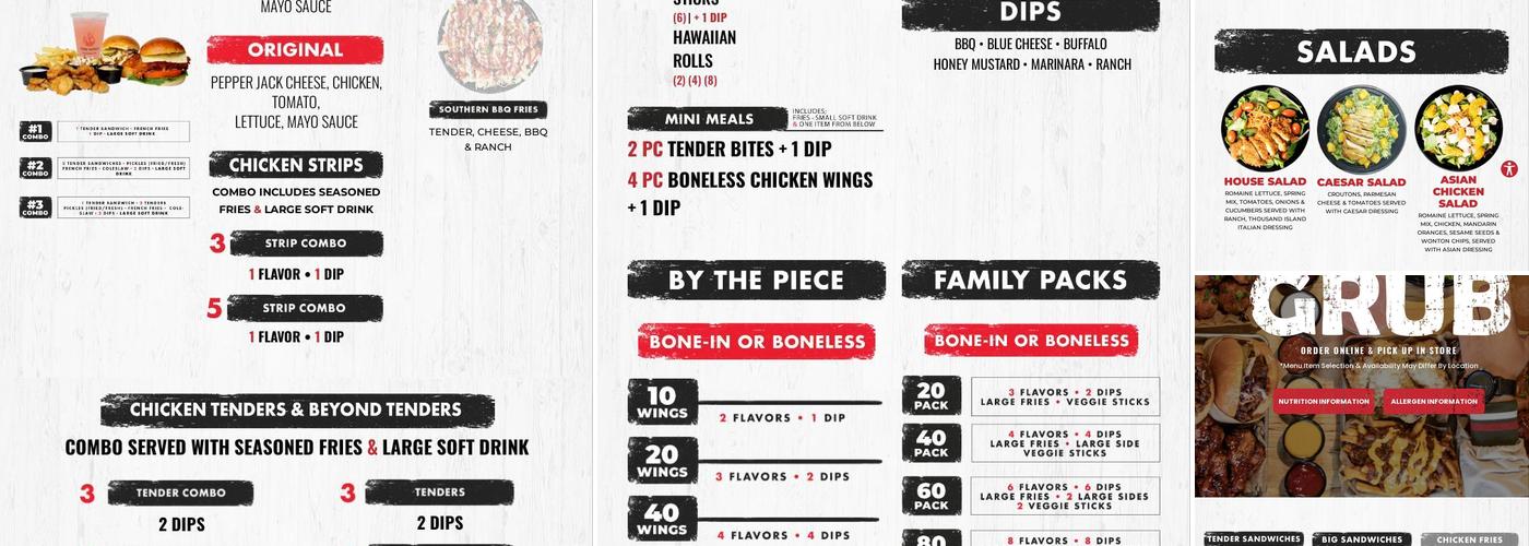 Fire Wings Delta Shores Menu