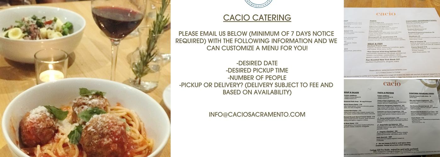 Cacio Menu