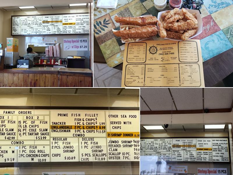 England Fish & Chips Menu