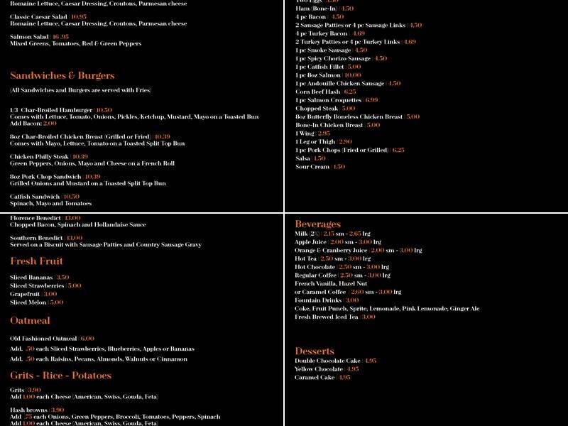 Ms. Biscuit Menu