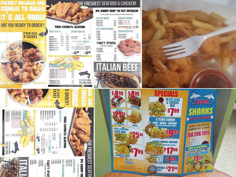 Sharks Fish & Chicken Menu