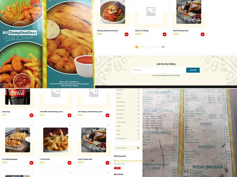 Shark's Fish & Chicken Menu