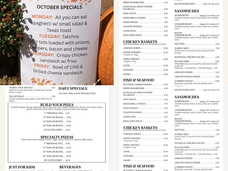 Knotty Pine Inn & Motel Menu