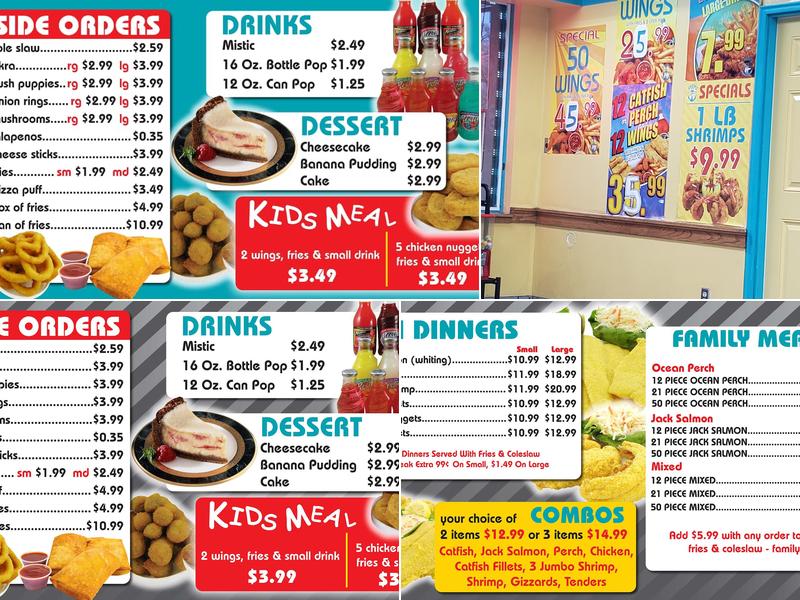 Shark Fish & Chicken Menu