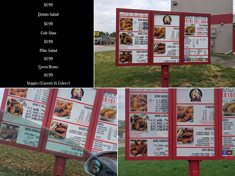 Wings 'n Things Express Menu