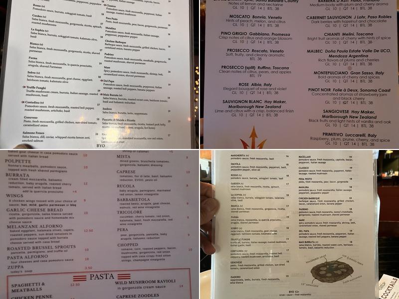 Diavola Menu