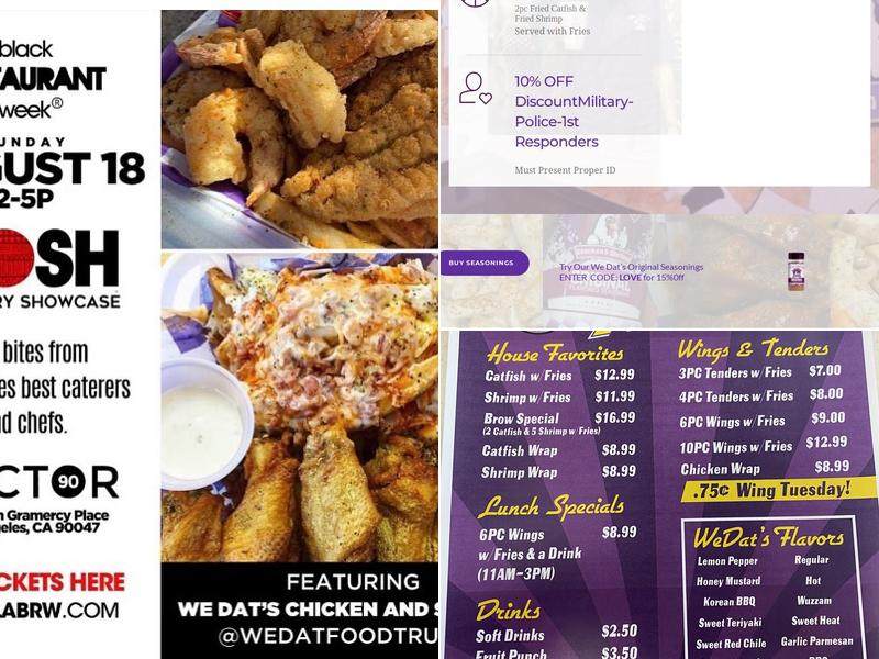 We Dat's Menu