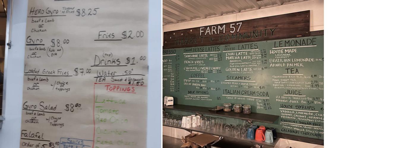 Farm 57 Menu