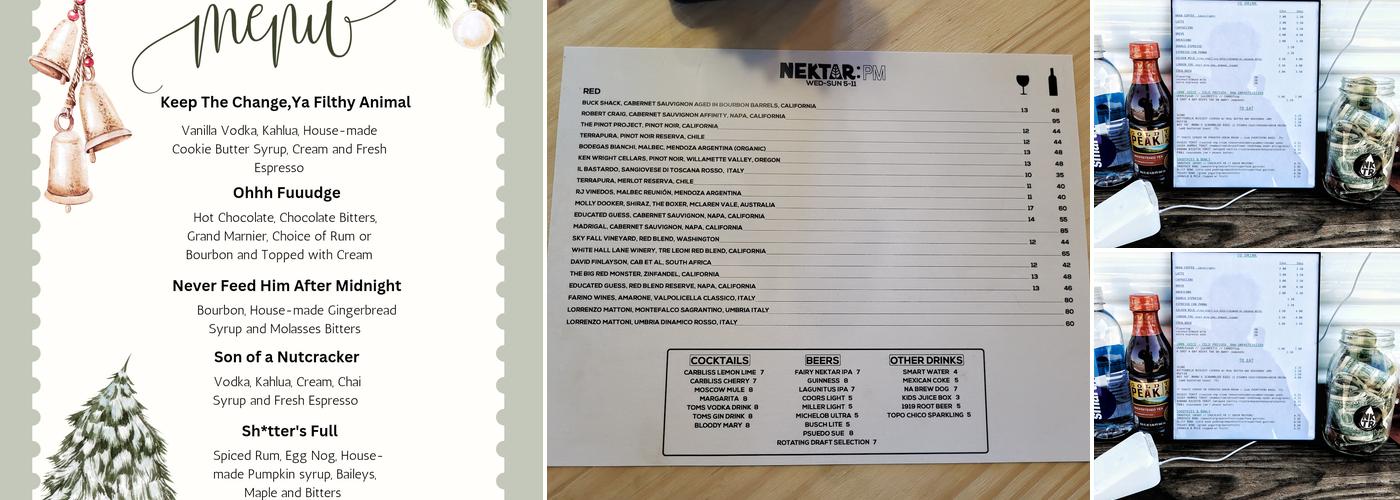 Nektar Menu
