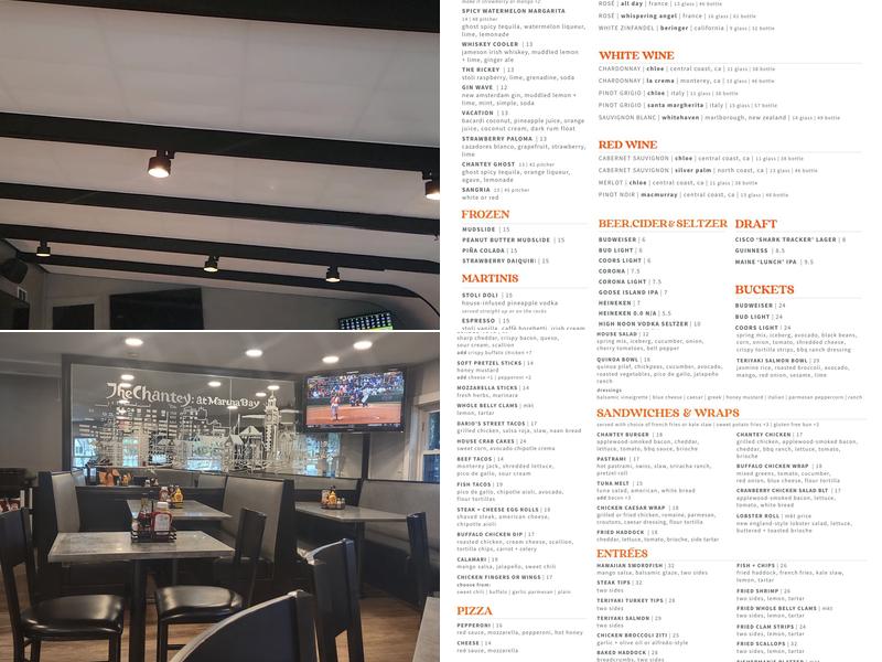 Chantey At Marina Bay Menu