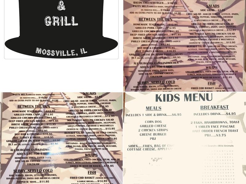 The Rail Splitter Menu