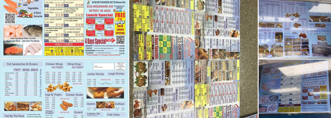 Ocean Splash Fish & Chicken Menu