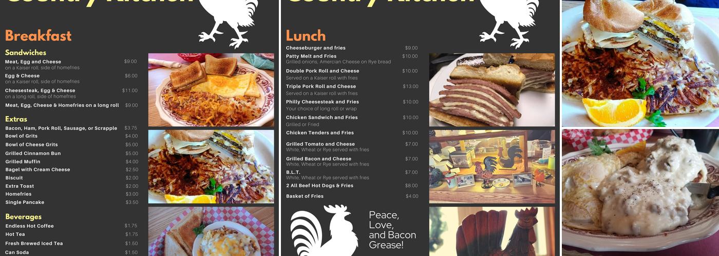 Nancy's Country Kitchen Menu