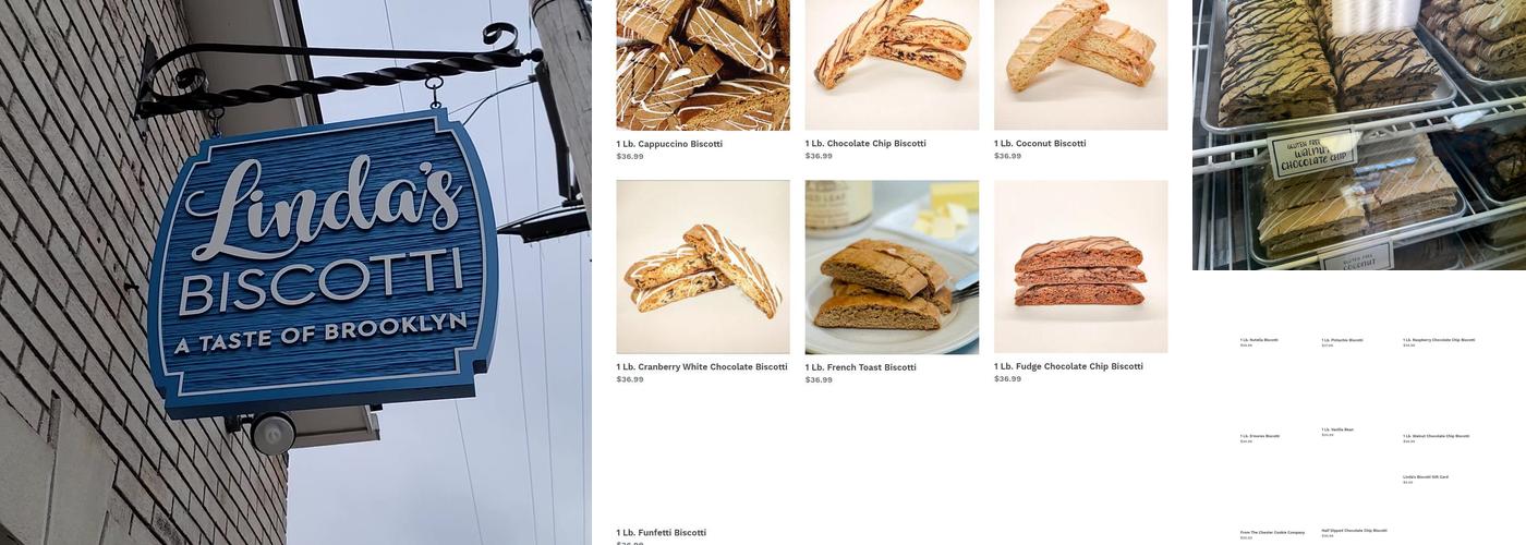 Linda's Gourmet Biscotti & Bakery Menu