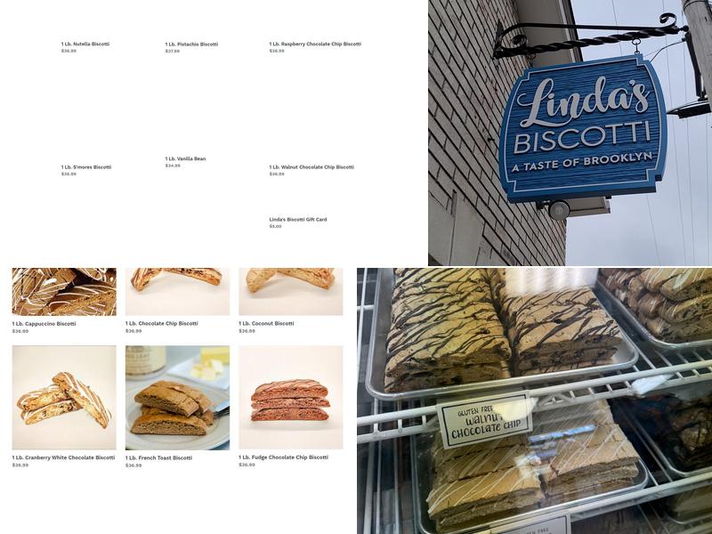 Linda's Gourmet Biscotti & Bakery Menu