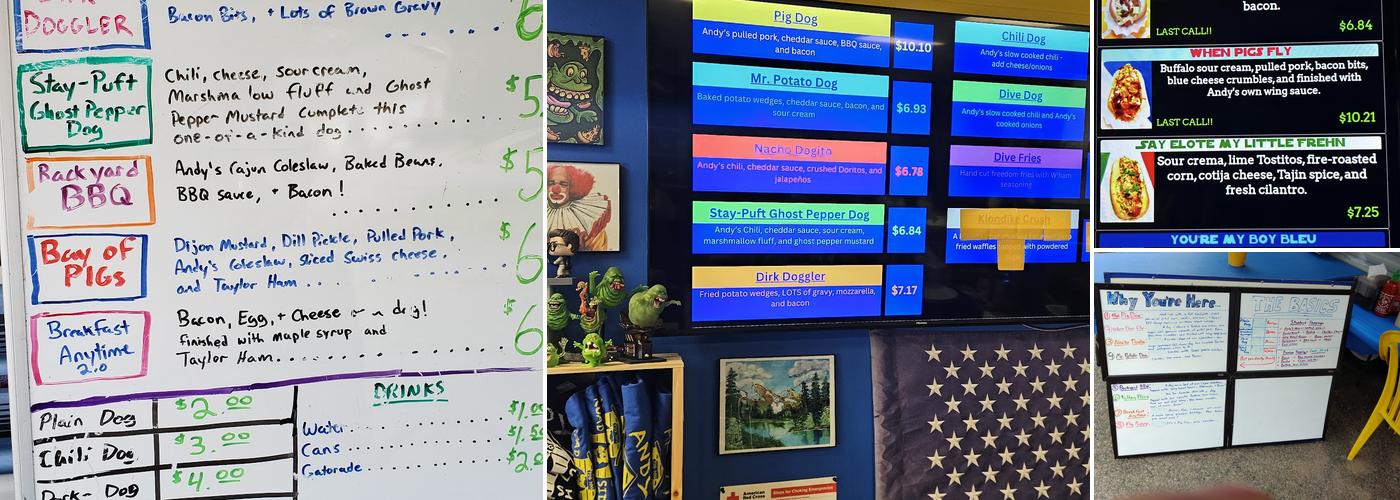 Andy's Roadside Dive Menu