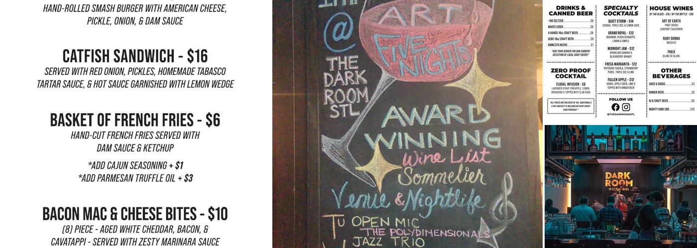 The Dark Room at The Grandel Menu