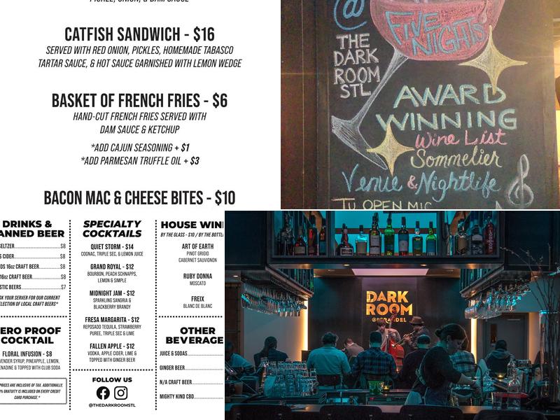 The Dark Room at The Grandel Menu