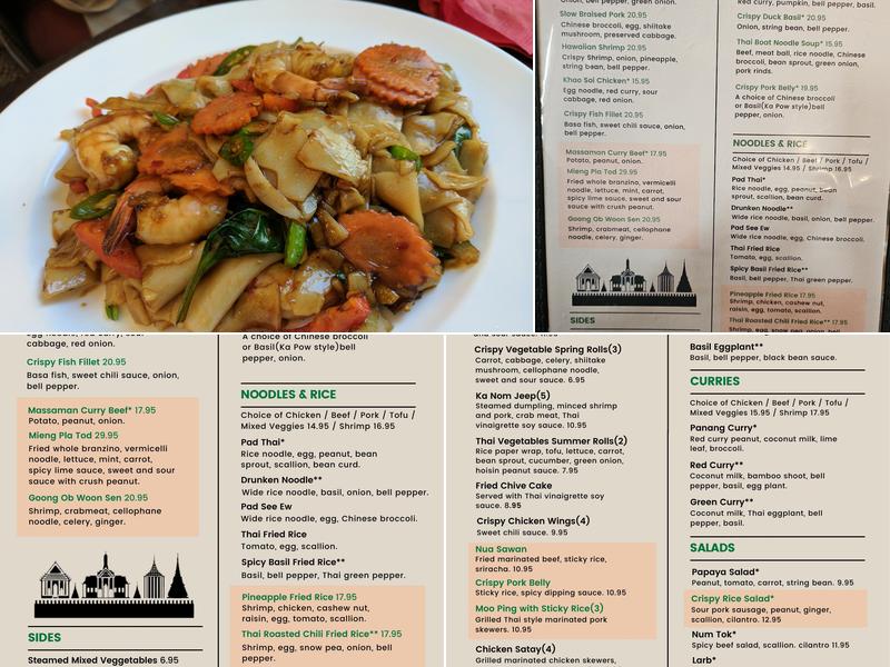 La Ong Thai Bistro Menu