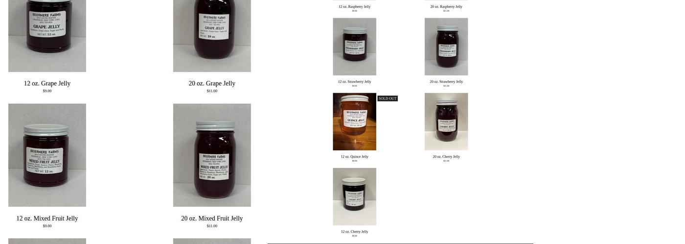 Briermere Farms Menu