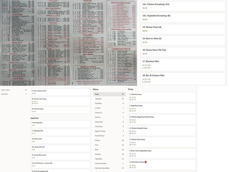 King Wok Menu
